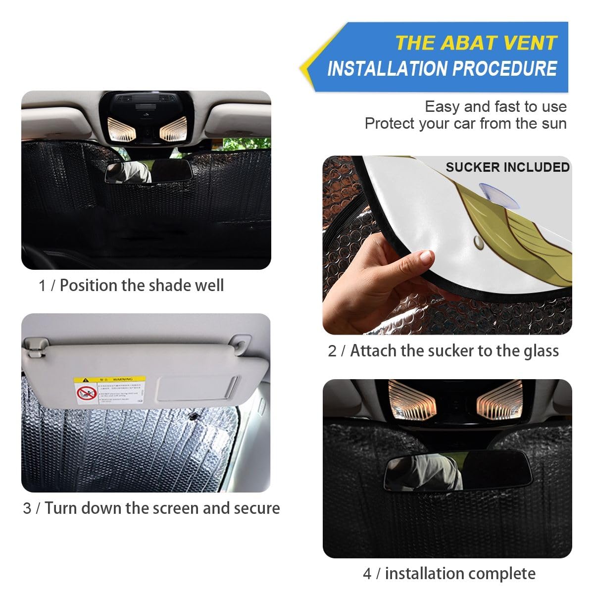 Car Windshield Sunshade Cute Capybara Swimming Pattern, Blocks Sun Visor Protector Foldable Sun Shield Keep Your Vehicle Cool, F