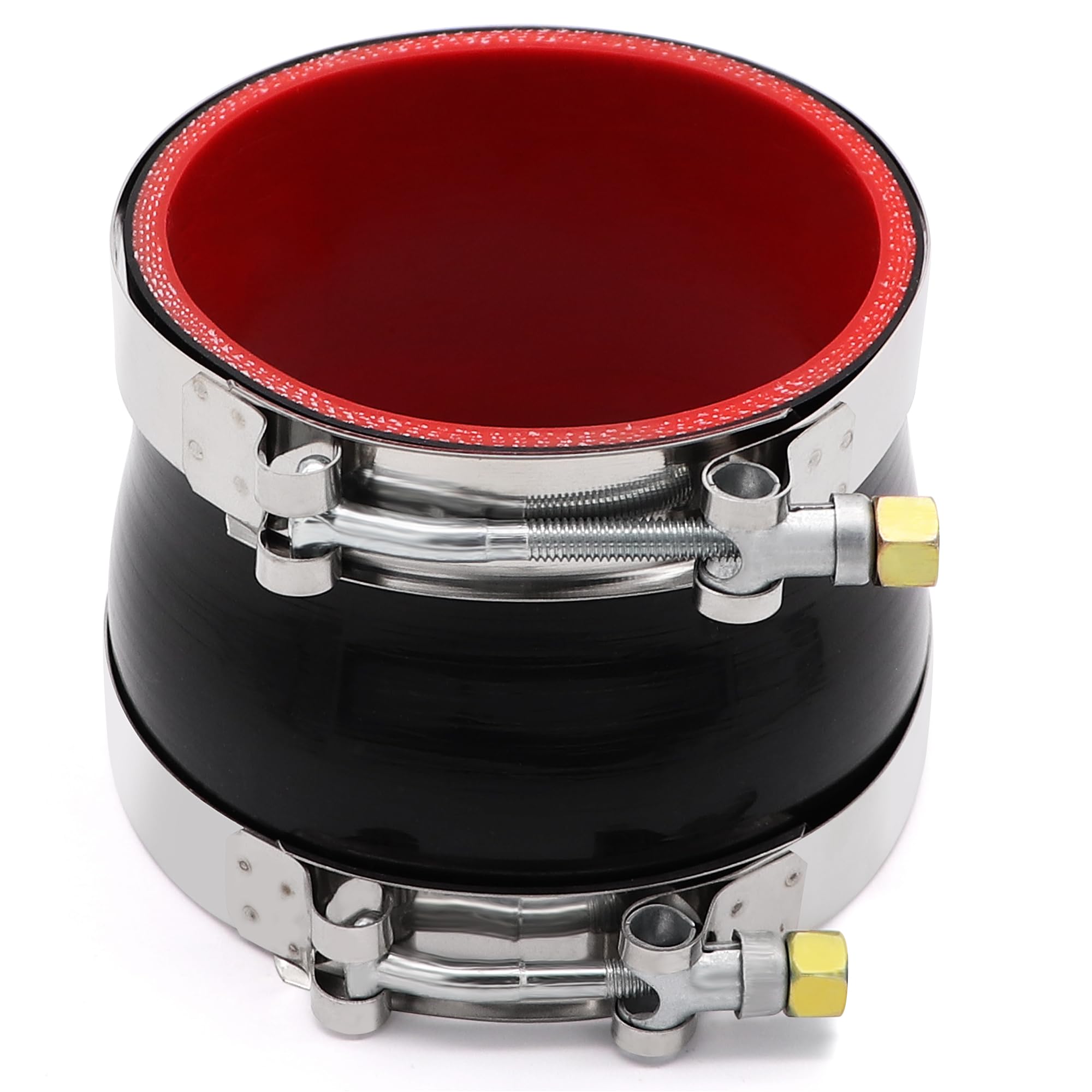 Taukealugs Straight Reducer Coupler Silicone Hose ID 4-inch to 4-1/2inch 4-Ply with Stainless Steel T-Bolt Clamp for Automotive 