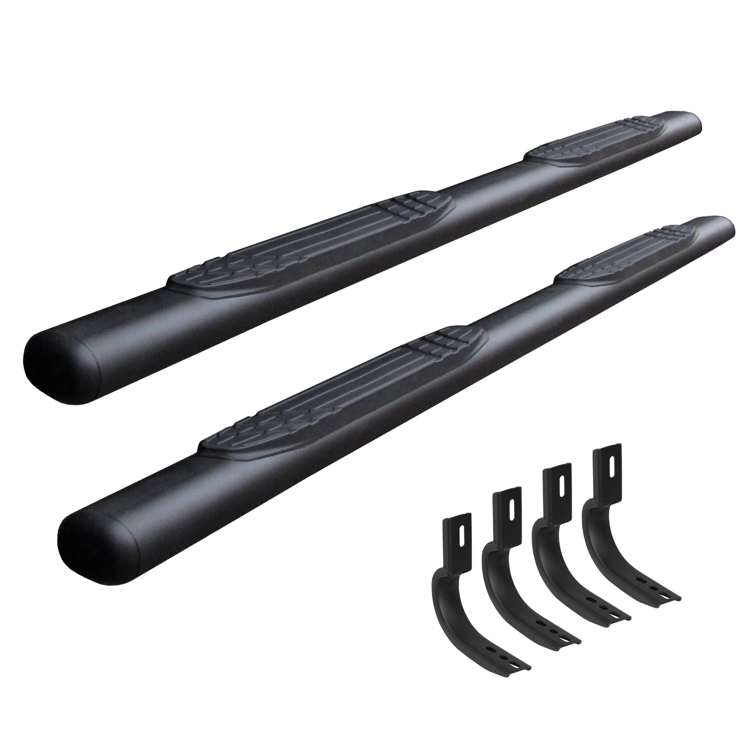 Go Rhino 104404687T 4'' 1000 Series Side Steps with Mounting Bracket Kit for 07-19 Silverado 3500 HD, Sierra 2500 HD, Silverado 