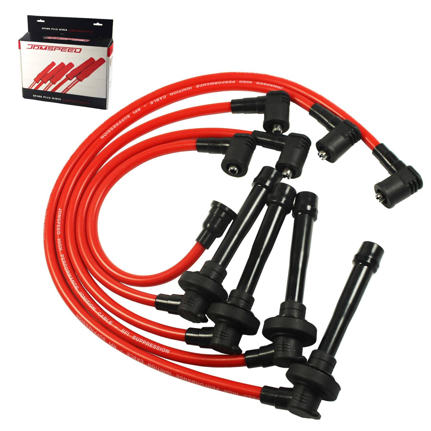Jdmspeed New Spark Plug Wire Set Replacement For Honda Civic Del Sol Eg Ek Ej D15 D16 Spiral Core 92-00