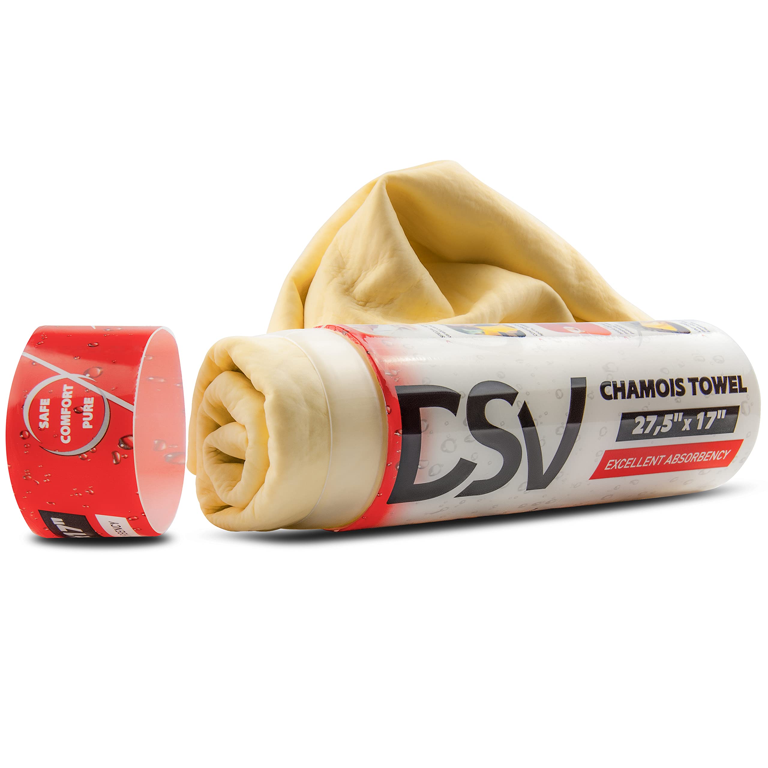 Dsv Standard Premium Car Chamois Drying Towel, Drying Super Absorbent Chamois Cloth For Car Wash, Spotless & Scratch And Lint Fr