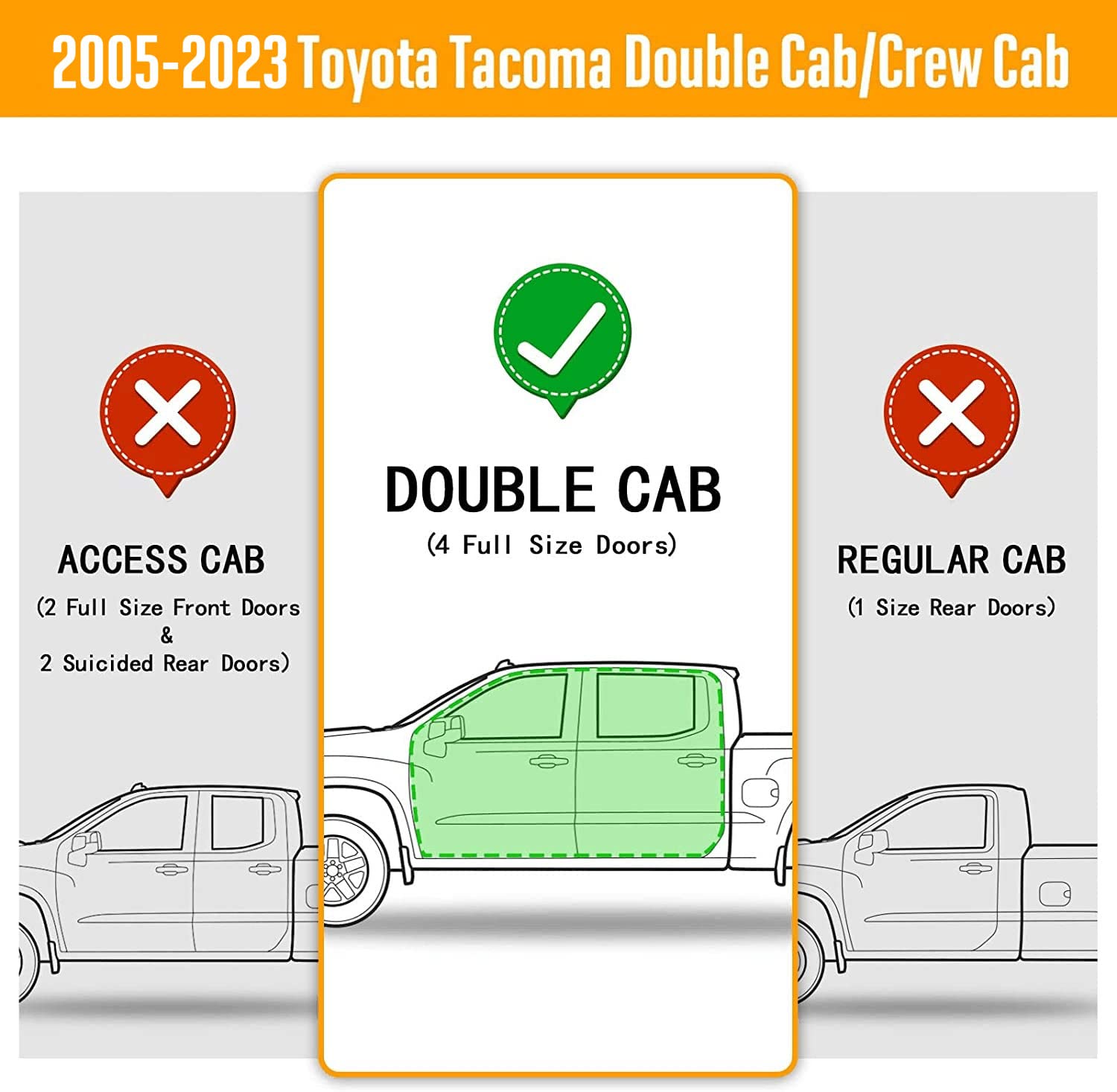 Othowe 3.5 Inches Oval Tube Step Bar Running Boards Compatible With 2005-2023 Toyota Tacoma Double Cab/Crew Cab With 4 Full-Size Doors. Tacoma Step Bars And Carbon Steel Side Steps Step Bars.