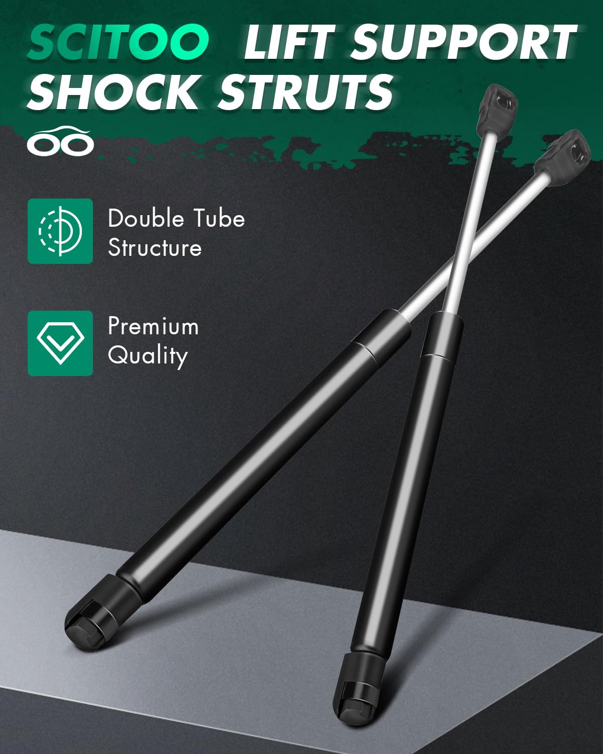 Scitoo 4182 12.7Inch Lift Supports Fit For Nissan Armada 2005-2015,For Nissan Pathfinder 2004,For Nissan Titan 2004-2015 Front L