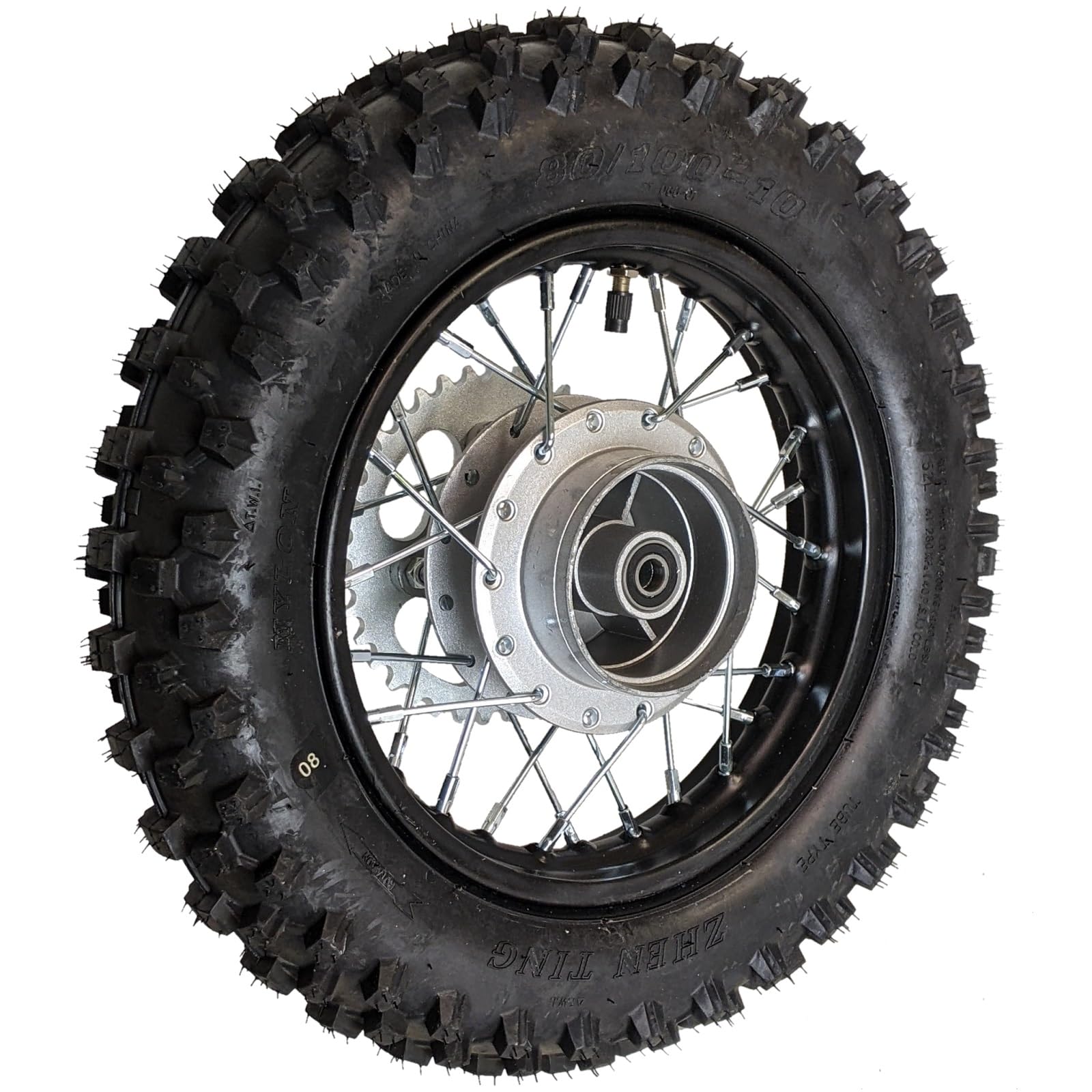 10' Rear Wheel Rim Tire Assembly 12Mm Bearing For 50Cc 70Cc 90Cc 110Cc Dirt Pit Pro Trail Bike Crf50 Drz70 Pw50 Bbr50 Ttr50 Drz50 Ssr 3.00-10 80/100-10 1.4X10 (Tire 3.00-10 No Drum Brake)