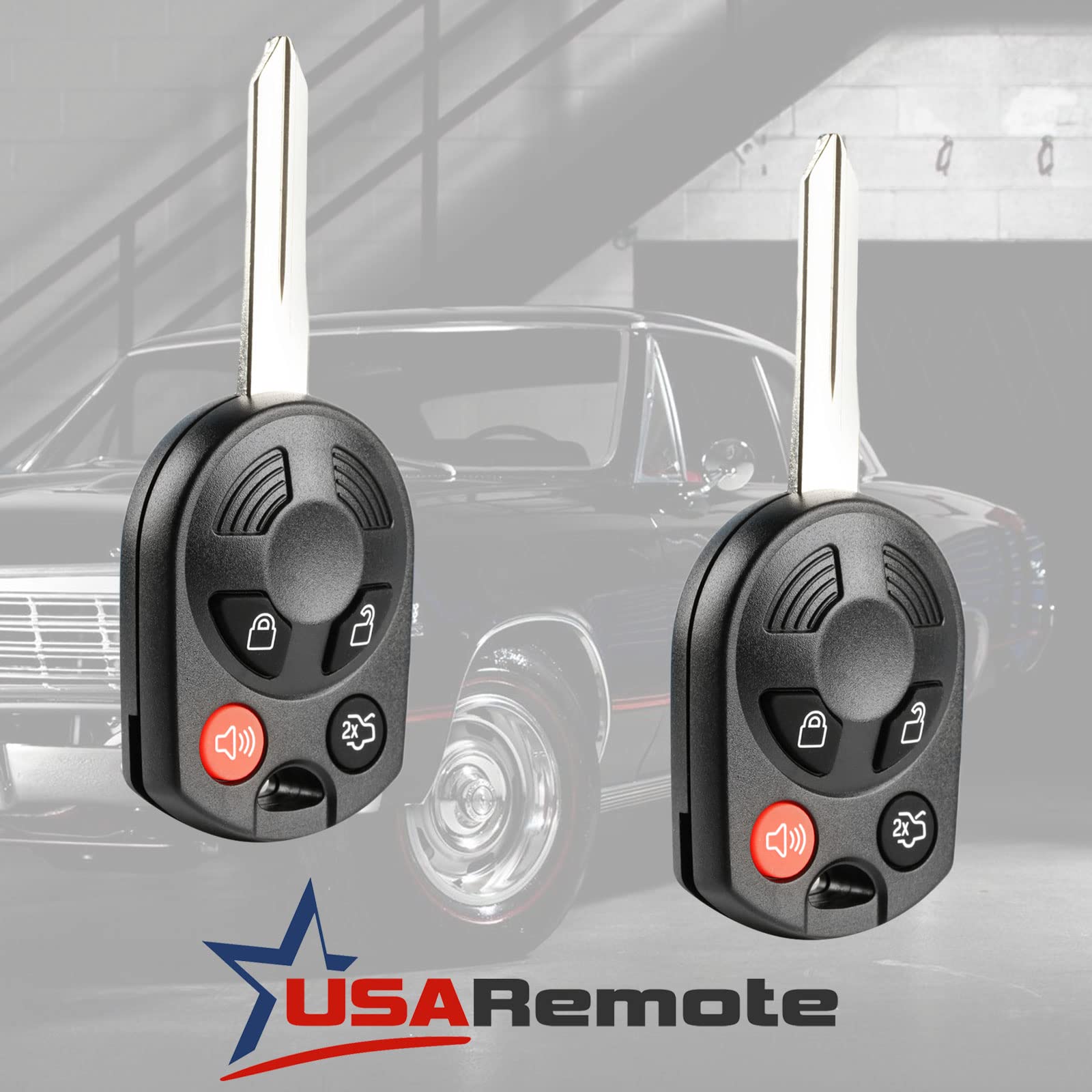 Key Fits Ford Edge Escape Expedition Explorer Flex Five Hundred Focus Fusion Mustang Taurus Navigator Keyless Entry Remote Fob (Oucd6000022), Set Of 2 - Guaranteed To Work