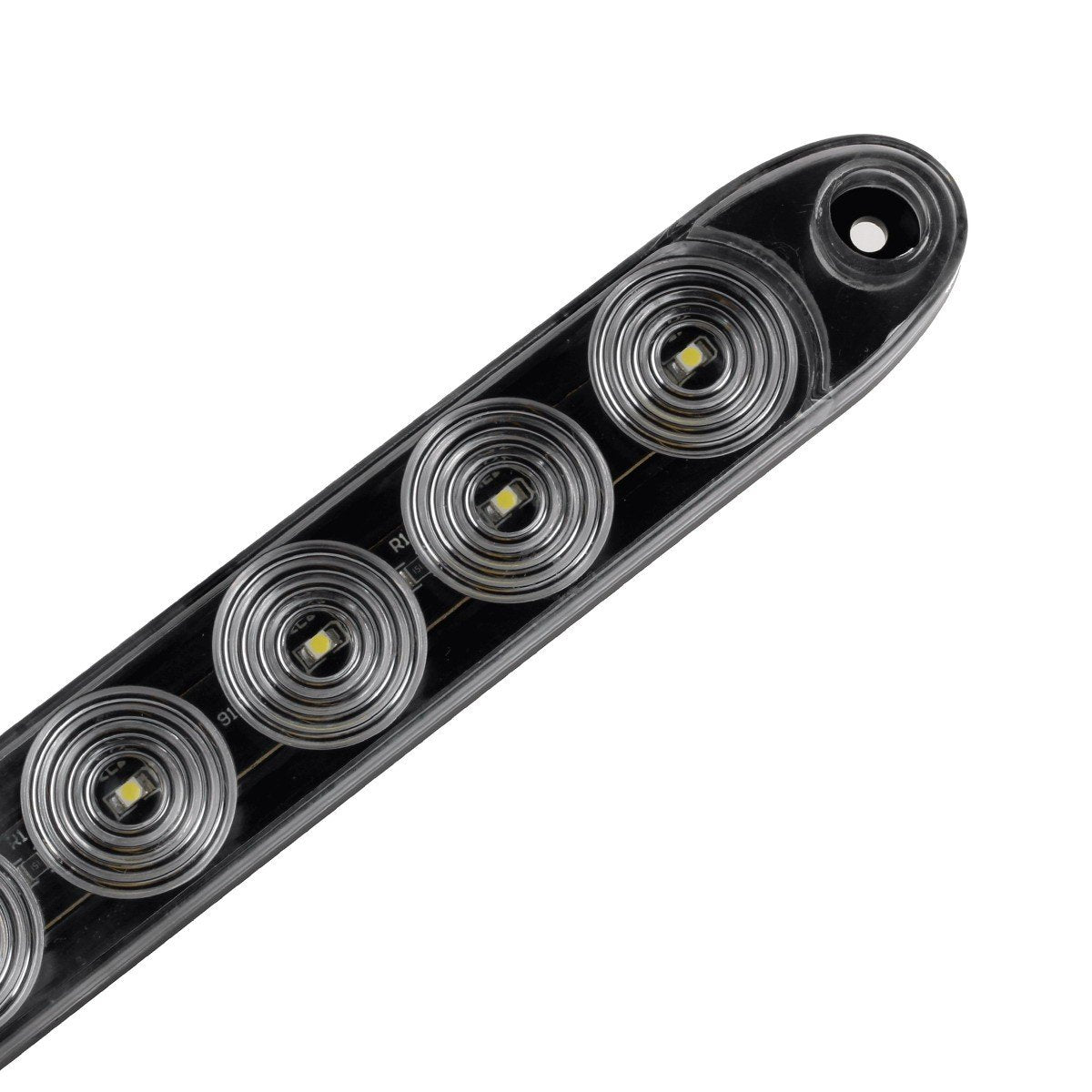 Partsam 2Pcs 15'' Inch White Led Trailer Reverse Backup Light Bars Clear Lens, Sealed 11 Led Flange Mount Trailer Truck 15'' Inc