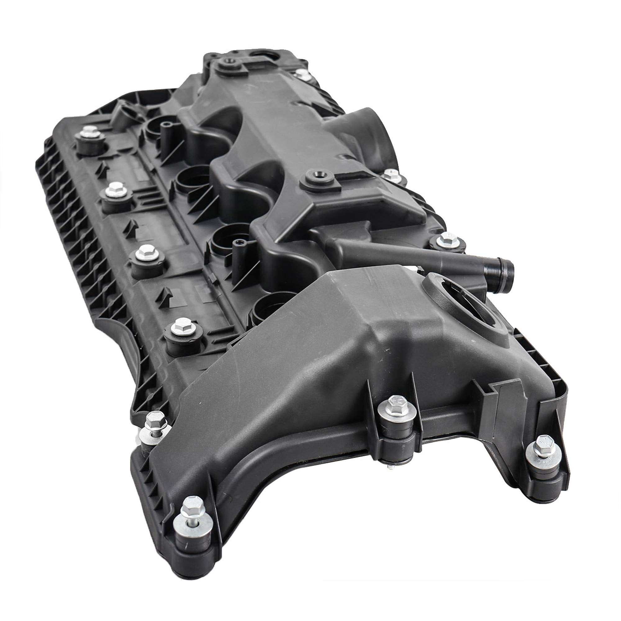 MOSTPLUS 11127522159 11127563474 Left+Right Valve Cover Set w/Gaskets Compatible for BMW 5 6 7 Series E65 E66 545i 550i 650i 745