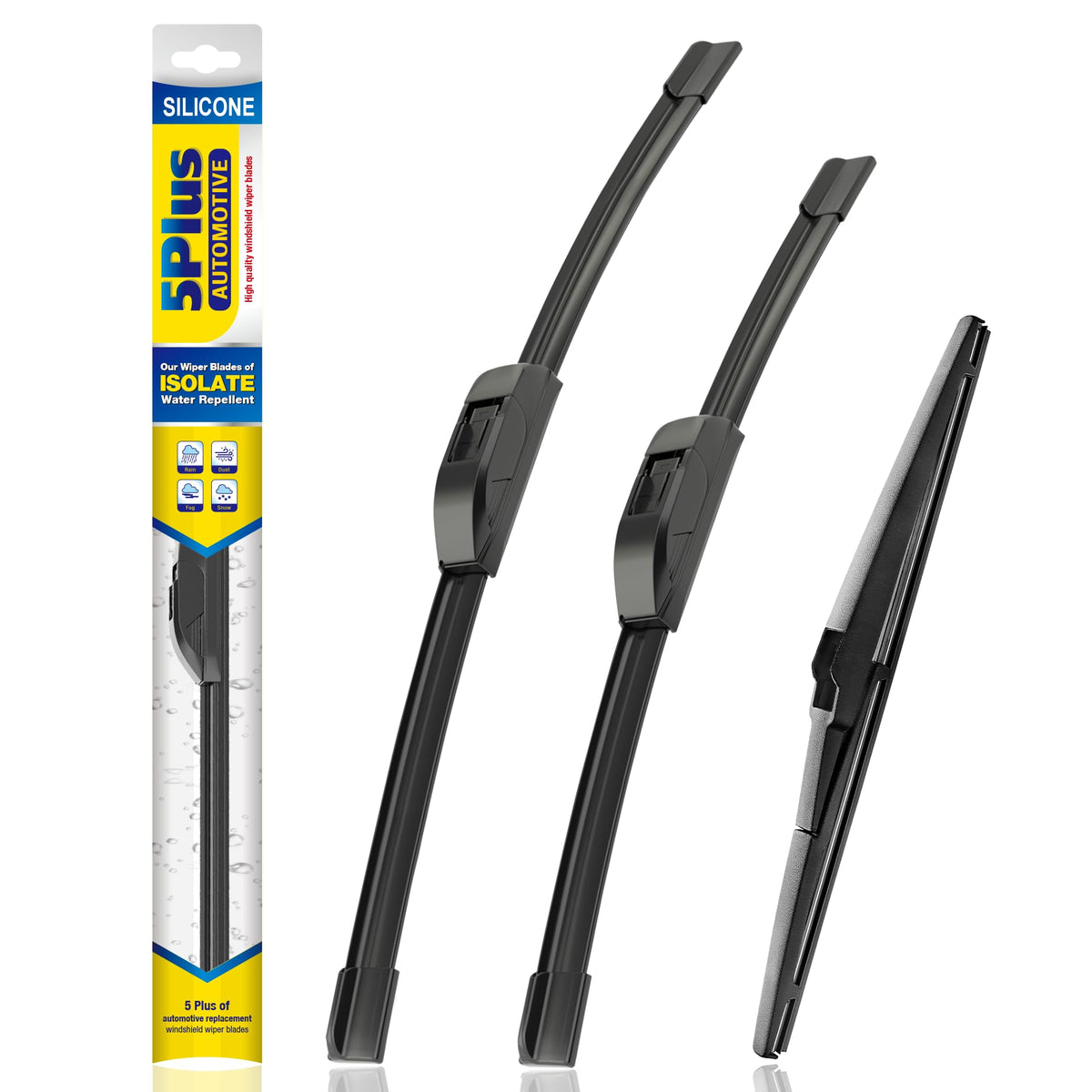 5 Plus Silicone Windshield Wipers Replacement For 2011-2015 Kia Sorento 2010-2019 Kia Soul 2018 2019 Kia Soul Ev Wiper Blades(Se