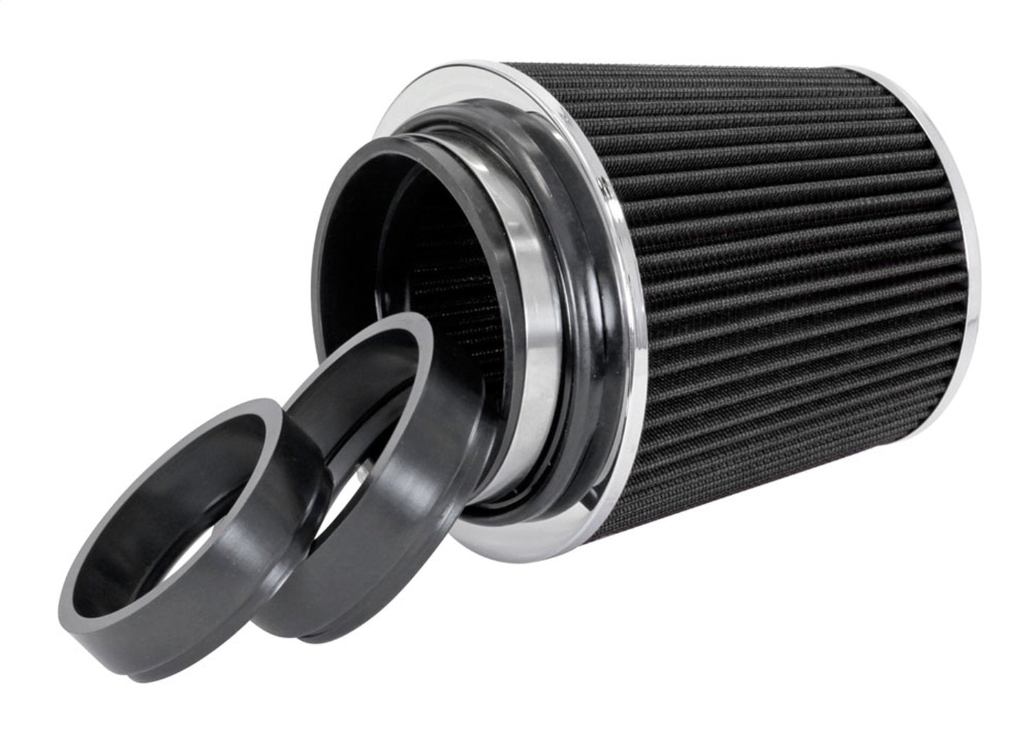 Spectre Universal Clamp-On Air Filter: High Performance, Washable Filter: Round Tapered; 3 in/3.5 in/4 in Flange ID; 6.719 in (1