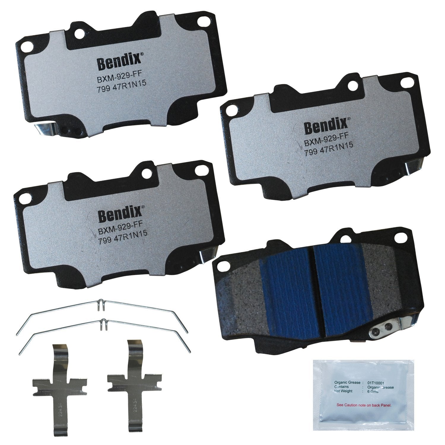 Bendix Fleet Metlok Mkd799Fm Semi-Metallic Front Brake Pads For Toyota Tacoma 2004-1999