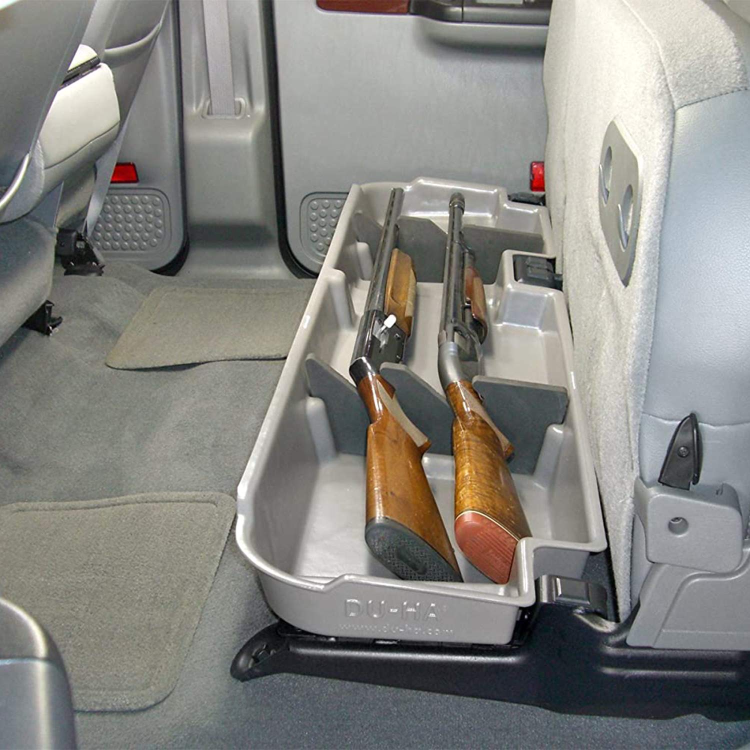 Du-Ha Under Seat Storage Fits 2008-2016 Ford F250 F350 F450 F550 Super Duty Crew Cab With 60/40 Split Bench Seats Only | Black H