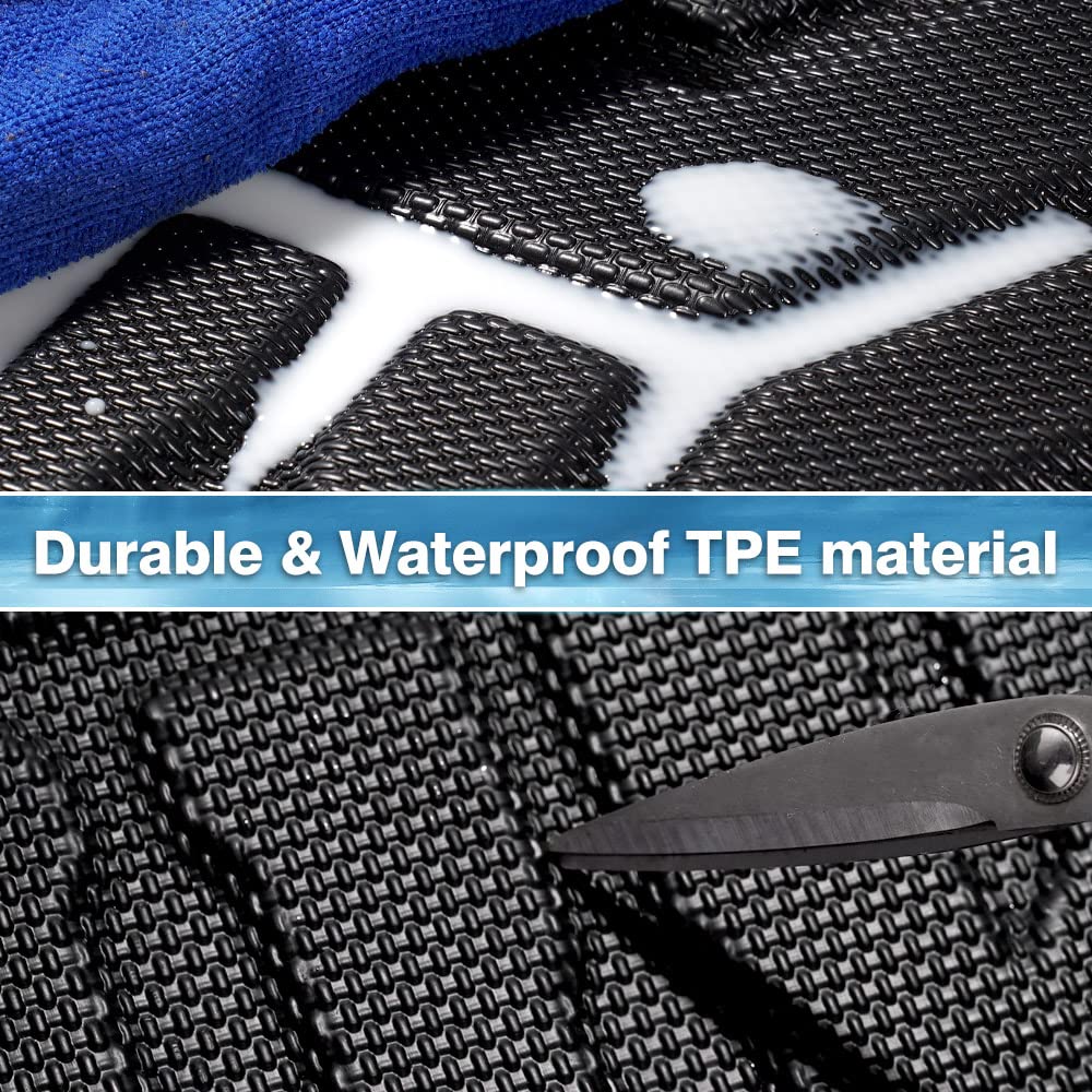 Mixsuper Floor Mats For Jeep Wrangler 4Xe 2021-2024 (Not For 2 Door Or Jl Unlimited Models) All Weather Floor Liners 2 Row Set B