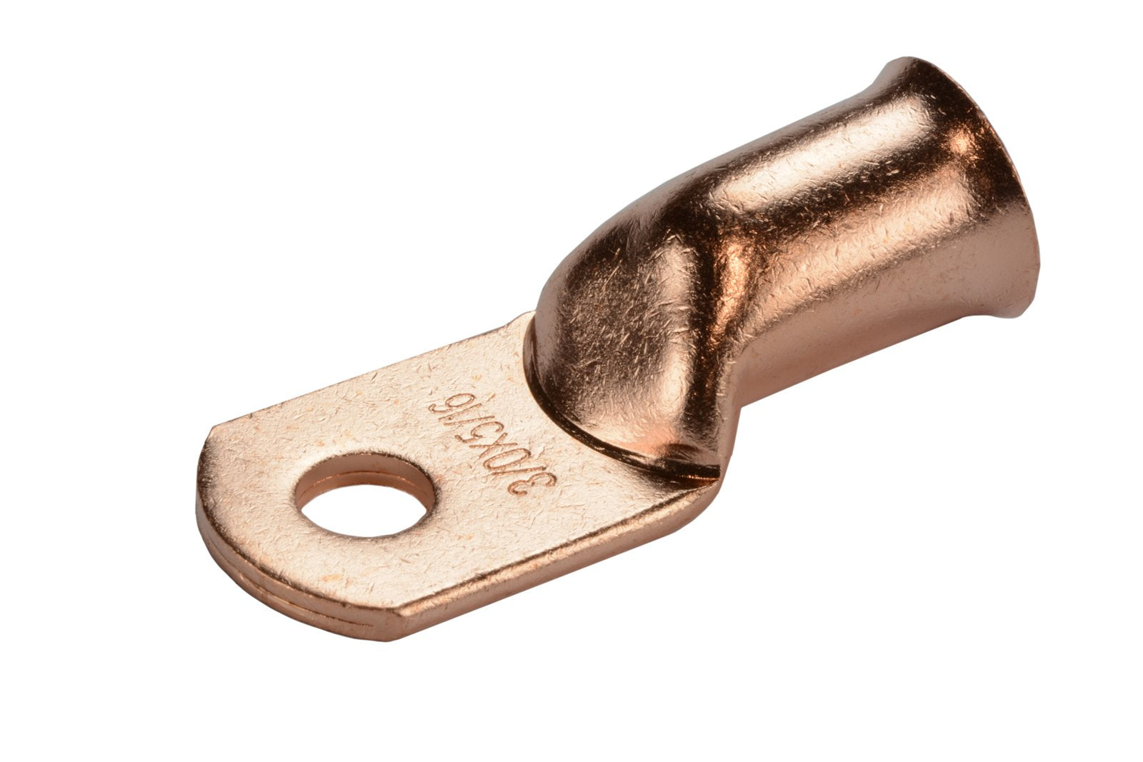 Temco 50 Pack Bare Copper Welding Battery Cable Ends, Lugs Terminal 3/0 Awg 5/16'' Hole (6 Awg To 1/0 Awg Options Available)