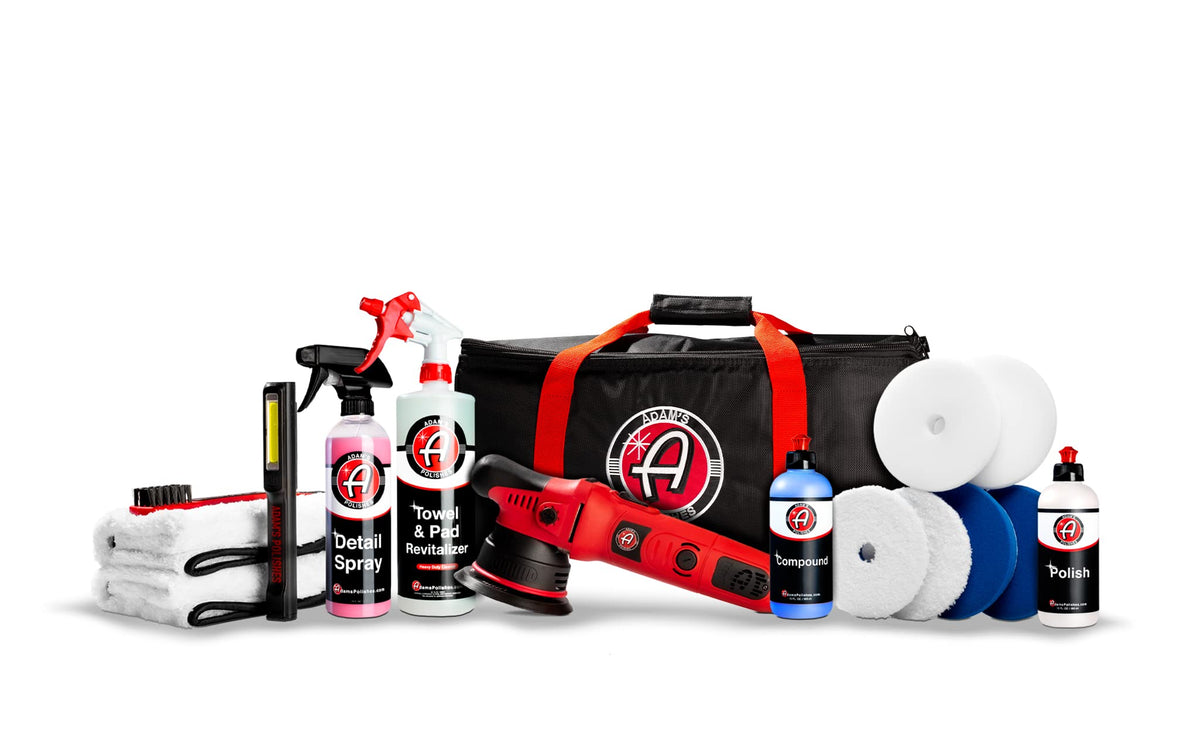 Adam'S Polishes 9Mm Dual Action Car Polishing Kit (16 Item) - Buffer Car Scratch Remover For Car Detailing | Includes Polish, Co