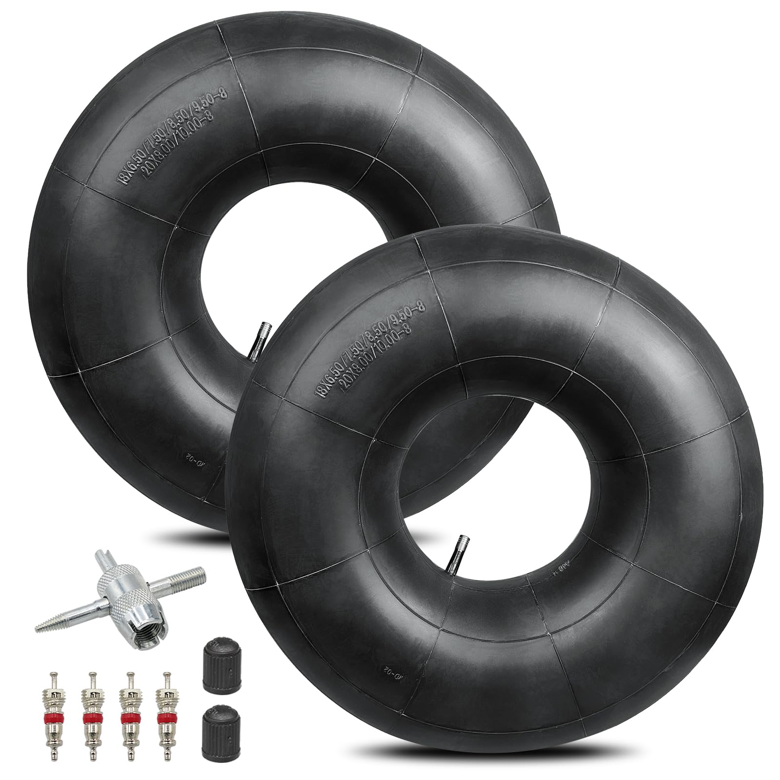 Heavy Duty 20x8.00-8 Inner Tube, 20x8x8 20x10.00-8 20x10x8 Universal Replacement Tire Inner Tube with TR13 Straight Valve Stem f