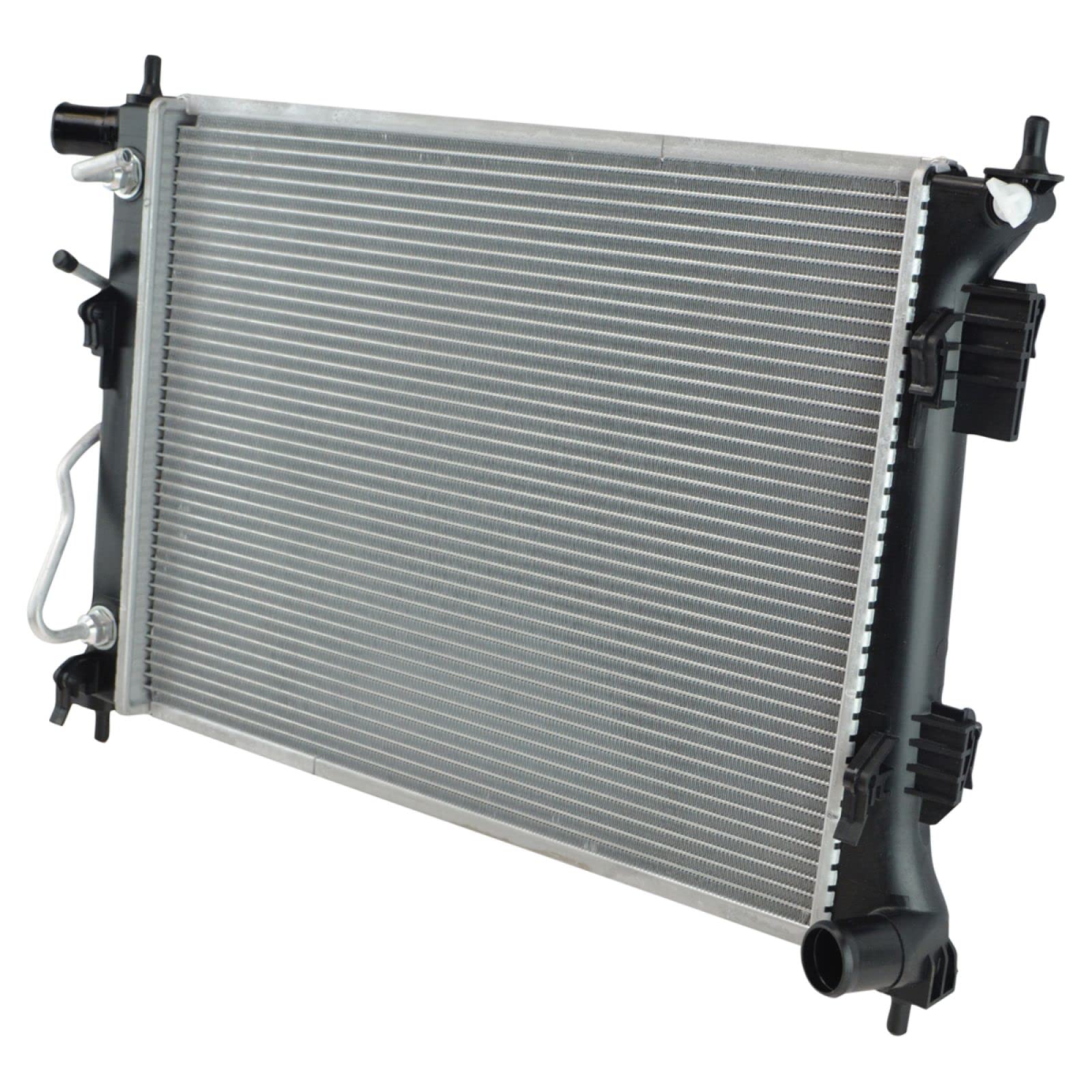 Trq Radiator Assembly Aluminum Core Compatible With 12-17 Hyundai Accent 12-15 Veloster Kia Rio Cu13252 Cu13253 Hy3010174