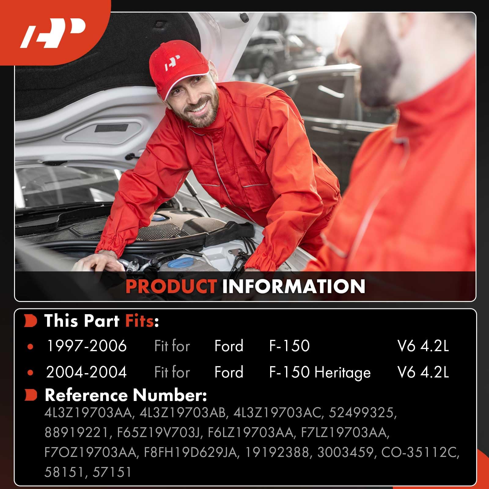 A-Premium Air Conditioner AC Compressor with Clutch Compatible with Ford F-150 4.2L 1997-2006, F-150 Heritage 4.2L 2004