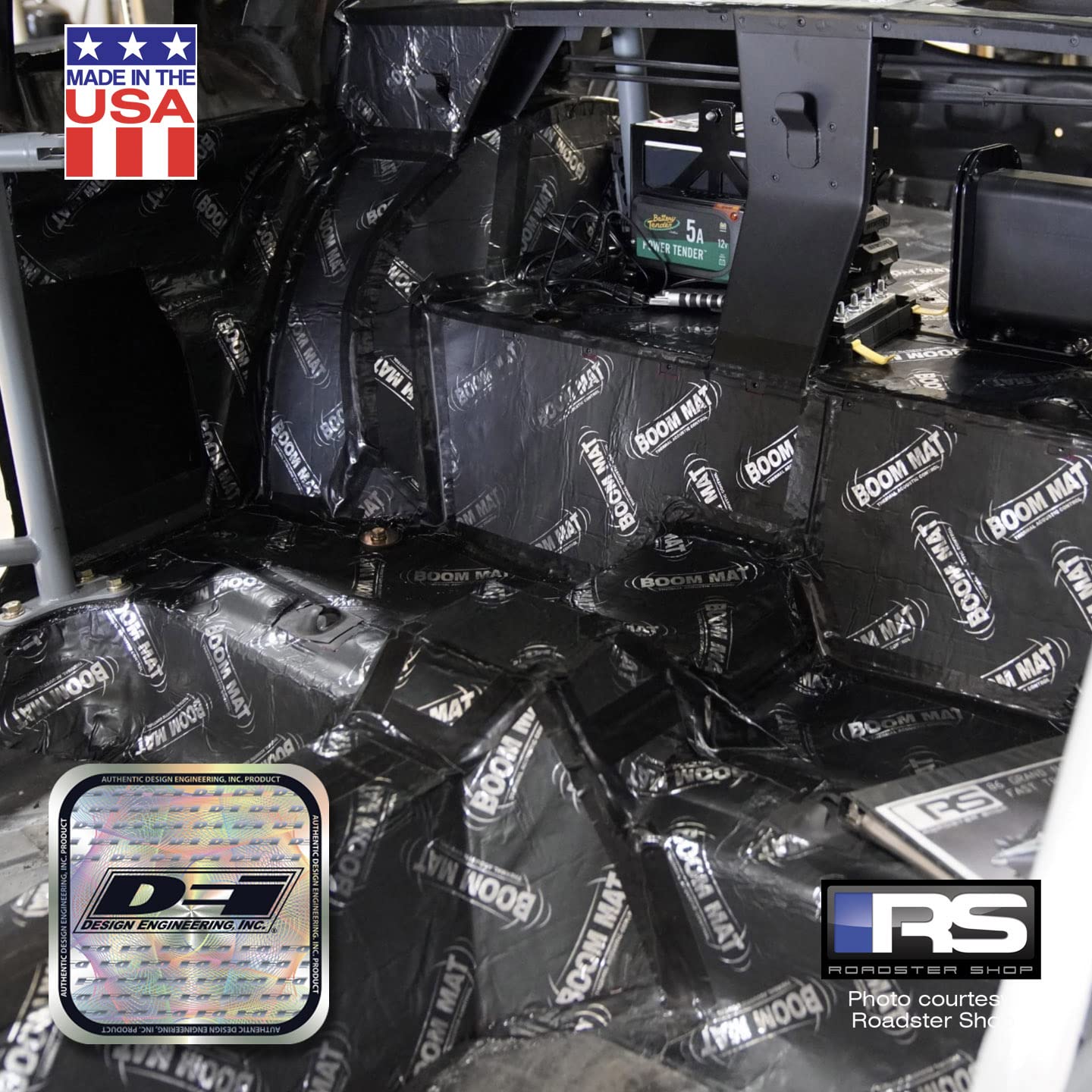 Design Engineering 050210 Boom Mat Sound 2Mm Damping Material With Adhesive Backing, 12.5" X 24" (Pack Of 10)