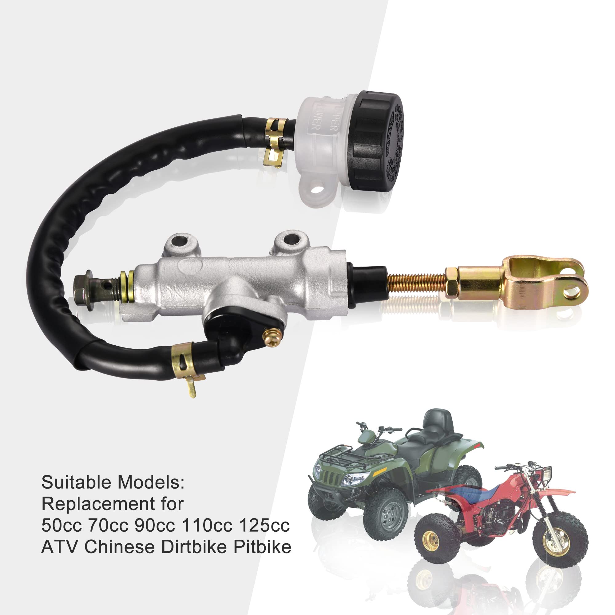 Goofit Rear Brake Master Cylinder With Reservoir For 50Cc 70Cc 90Cc 110Cc 125Cc Atv Chinese Dirt Bike Pit Bike