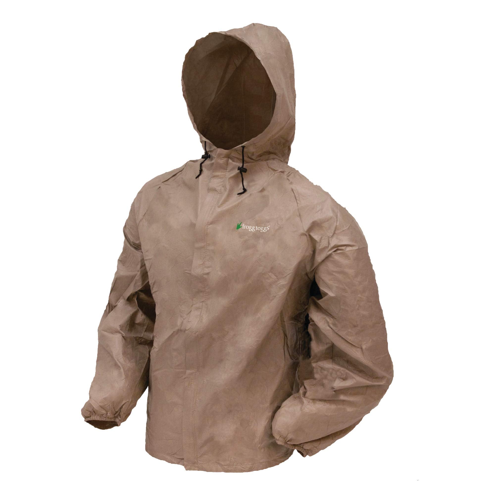 Frogg Toggs Mens Ultra-Lite2 Waterproof Breathable Rain Jacket,Khaki
