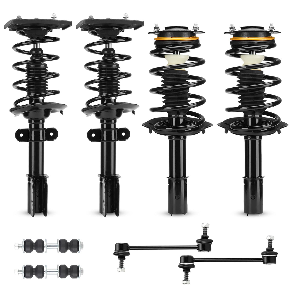 Front Struts & Rear Shock Absorber Assembly + Sway Bar End Links for 0 ...