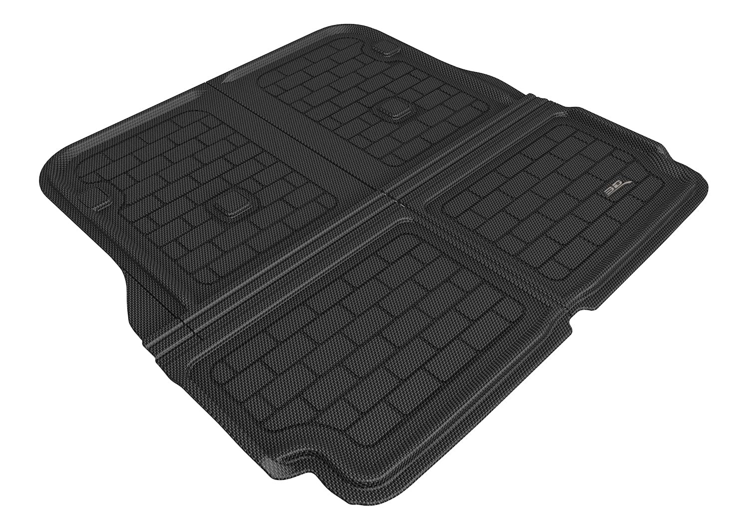 3D Maxpider Custom Fit Kagu Cargo Liner (Black) Compatible With Tesla Model X 6-Seat & 7-Seat 2016-2021 (W/O Center Console) - C