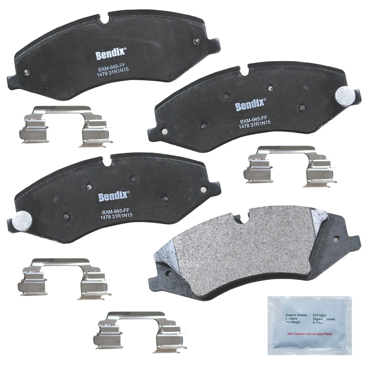 Bendix Priority1 Cfm1479 Semi-Metallic Front Brake Pads For Select Models Land Rover Discovery, Lr4, Range Rover, Sport, Lexus L