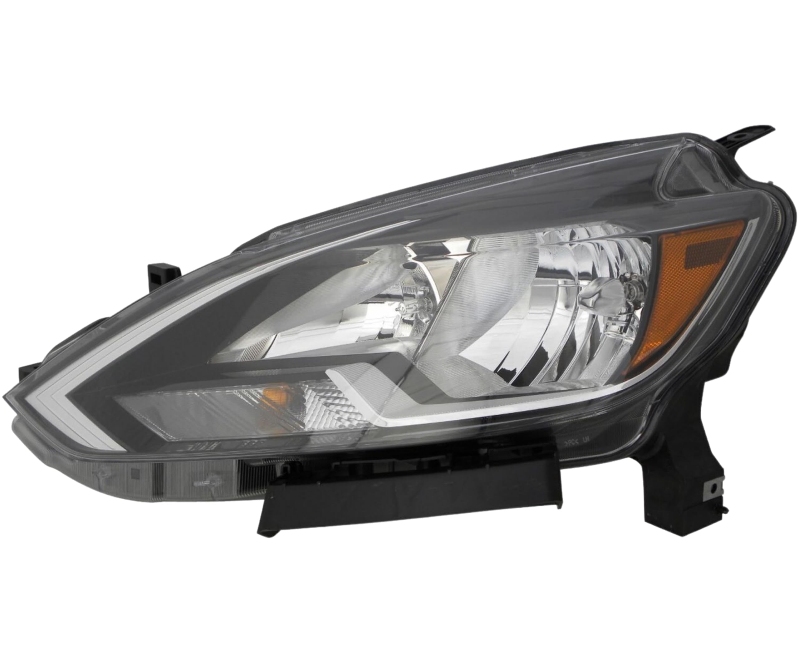 Alligator Auto Lights Headlamps Compatible With Nissan Sentra Sedan 4D 2016-2019 Halogen Headlight Assembly With Bulbs Left Side/Driver Side Partslink: Ni2502244 / Oem: 26060-3Yu0A Dot/Sae Compliant