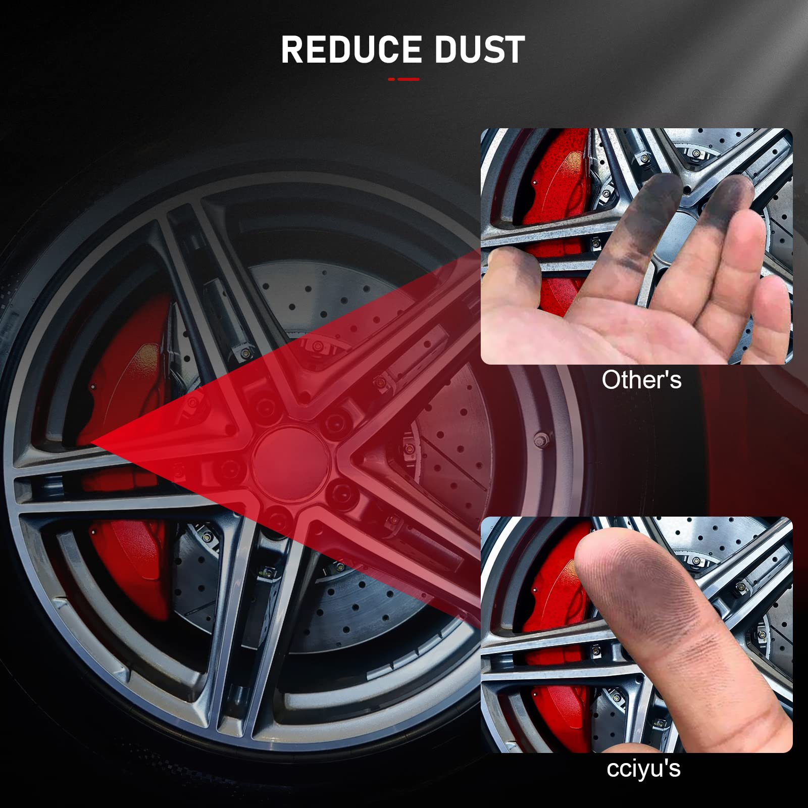 Cciyu D1322 D1386 Front Rear Ceramic Brake Pads Kits 8Pcs Fit For Audi A4, A4 Allroad, A4 Quattro, A5, A5 Quattro, Allroad, Q5,