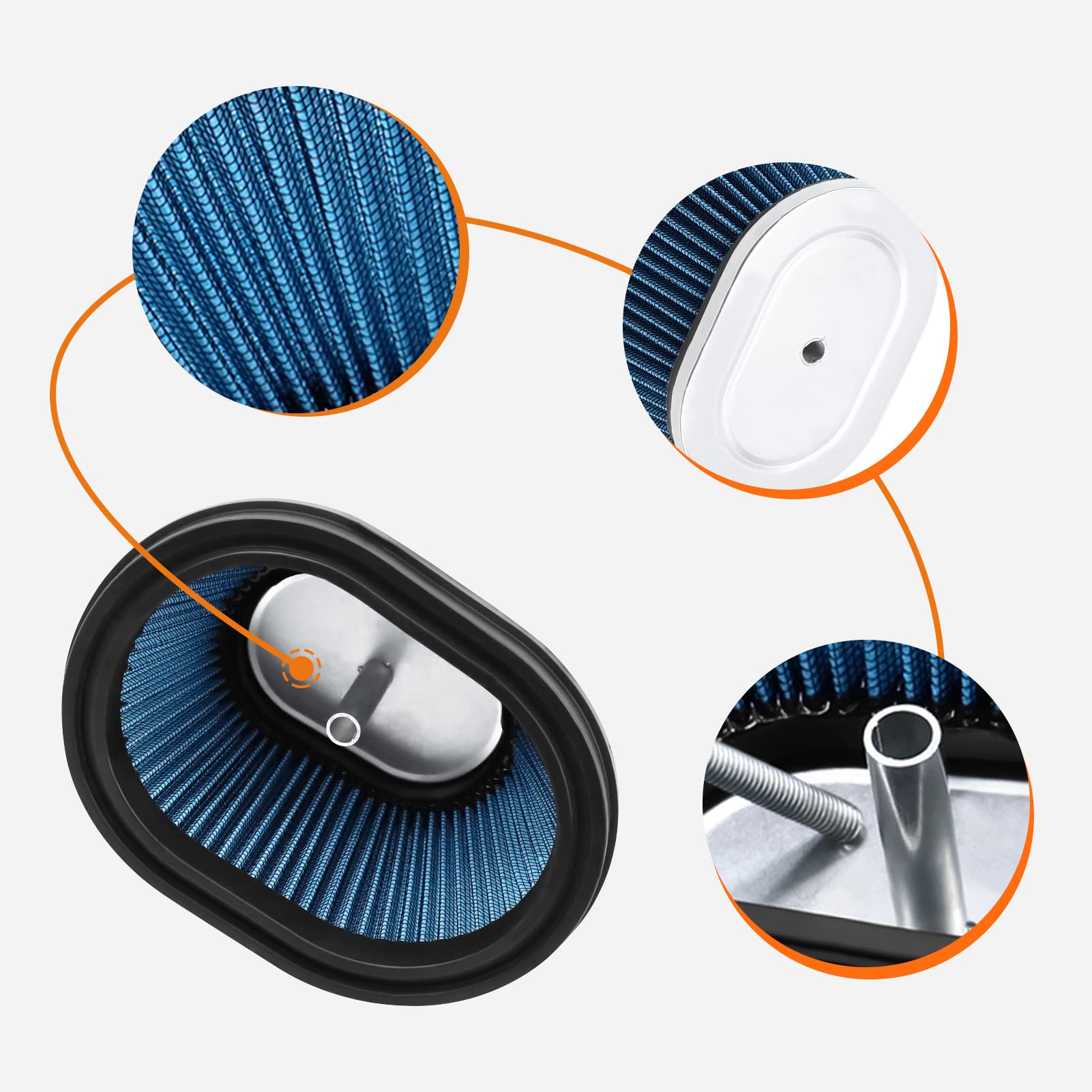 2XJ-14451-00-00 Air Filter Replacement for Yamaha Blaster 200 YFS200 88-06 Breeze 125 YFA125 89-04 Grizzly 125 YFM125 04-13 Rapt