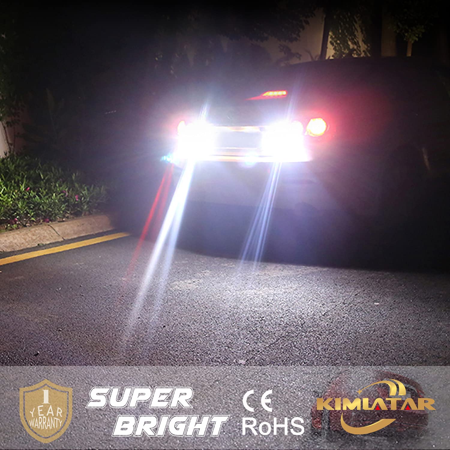 Kimlatar 912 921 T15 Led Bulbs For Back Up Reverse Lights, Canbus Error Free, 20W 4000Lumens, Csp 6-Smd Upgraded T15 Replacement