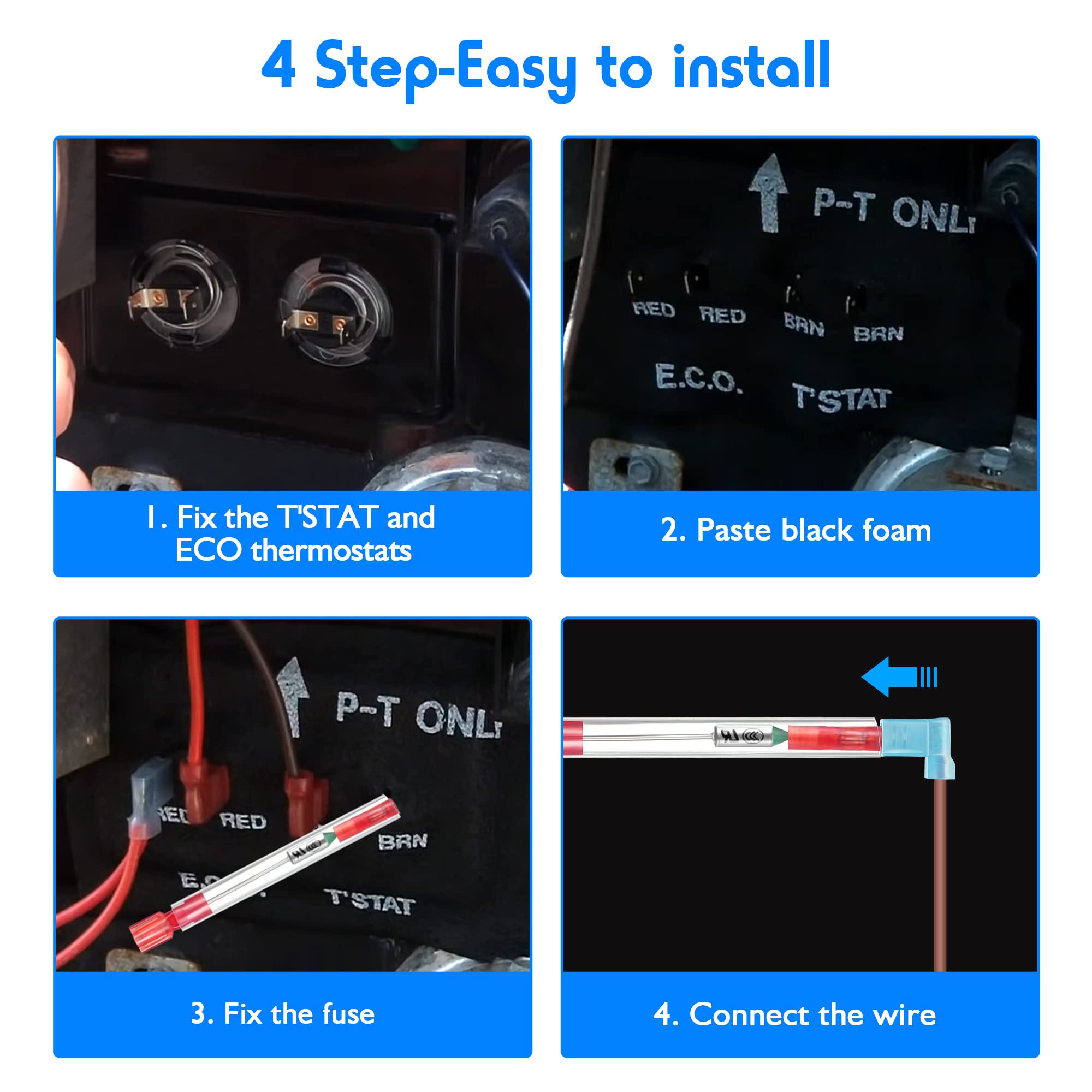 Dreyoo Rv Water Heater Thermal Cutoff With Eco Thermostat Assembly Kit, Ul Listed Replacement Part Compatible With Atwood 91447
