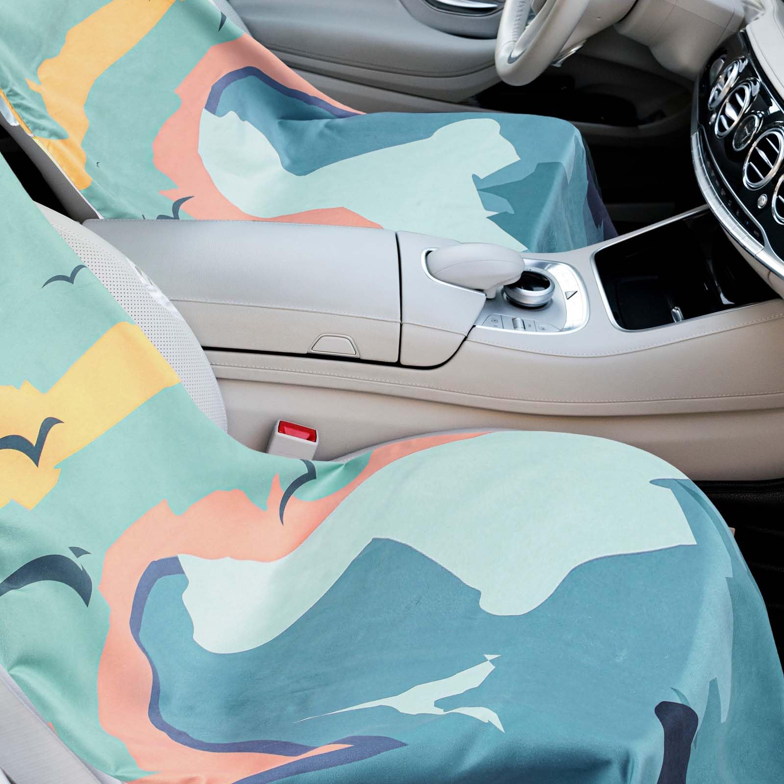 Hahafelt 2 Pack Car Seat Towel Covers with Storage Bag Seat Post Workout Sweat Washable Cover Non Slip for Car Towel for Dog Pet