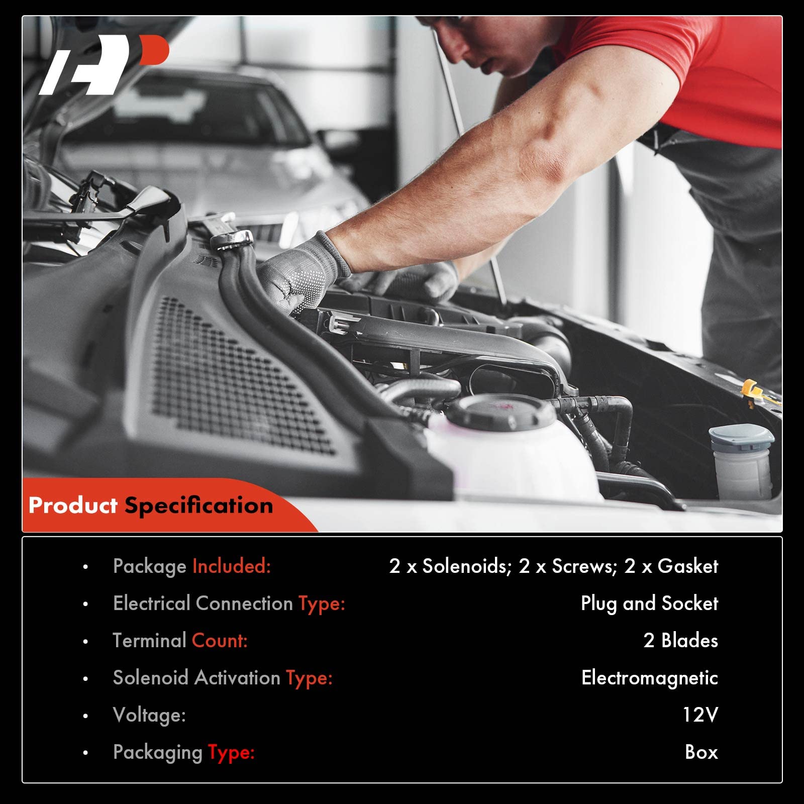 A-Premium 2-Pc Engine Variable Valve Timing (Vvt) Variable Camshaft Timing (Vct) Control Solenoid Compatible With Ford, Lincoln And Mercury Vehicles - 4.6L 5.4L 3V Engine - Replaces 8L3Z-6M280-B