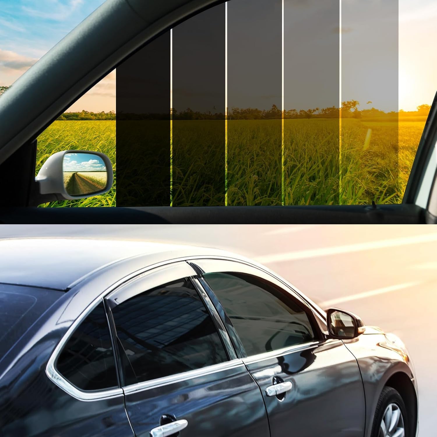 Vepagoo 15% VLT Ceramic Car Window Tint Film (40 x 100FT) - Heat & Glare Reduction, Blocks UV & IR Rays, Scratch Resistant, Pr