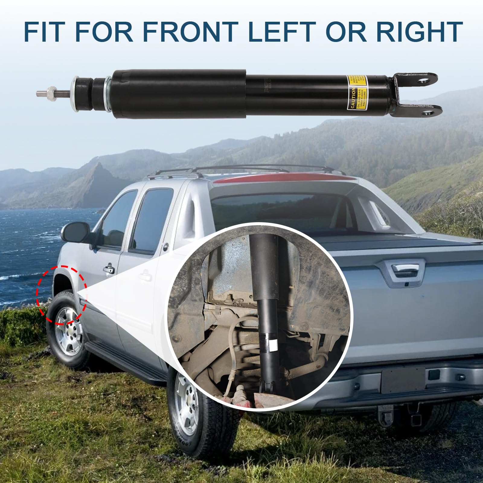 DICMIC Front Air Strut Shock Absorber Compatible with 2002-2006 Cadillac Escalade Chevrolet Avalanche Suburban Tahoe GMC Yukon R