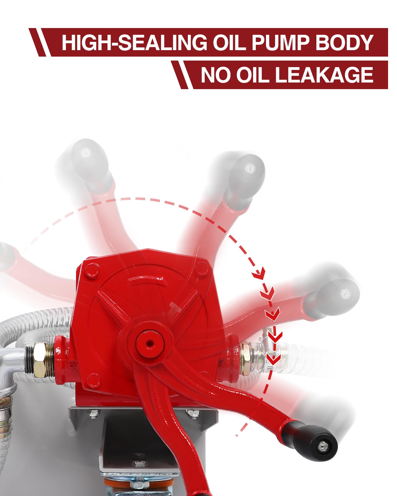 KYBOLT 15 Gallon Oil Drain Pan with Pump & 8 Ft Hose, T Folding Handle & Low Profile Rolling Oil Drain Cart for Truck Cars SUVs,