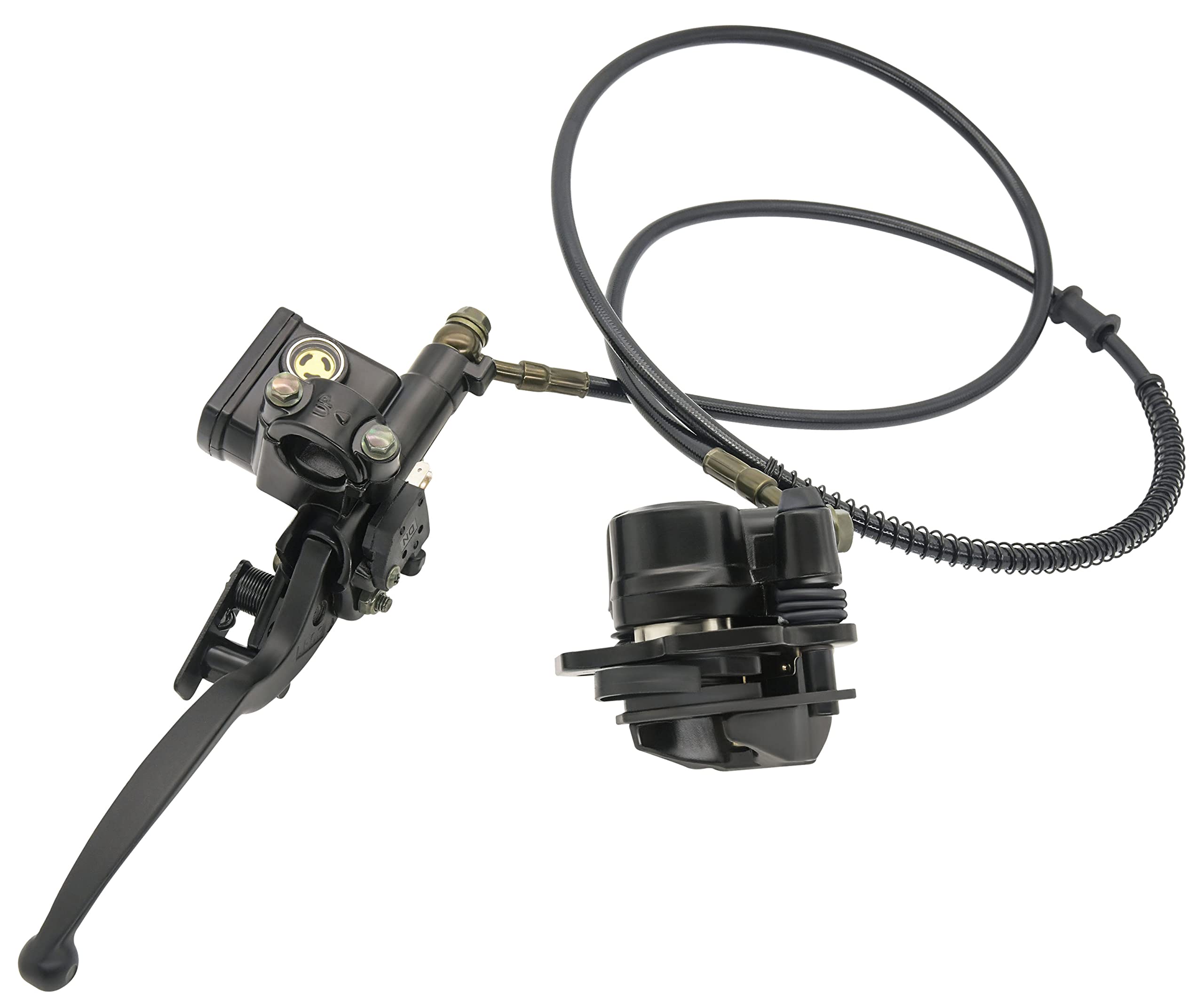 Rear Hand Hydraulic Disc Brake Left Hydraulic Brake Master Caliper Assembly Compatible For Chinese Taotao Roketa Sunl 50Cc 90Cc 110Ccc 125Cc Go-Kart Dune Buggy Quad Atv Dirt Mini Bike Kinroad 1