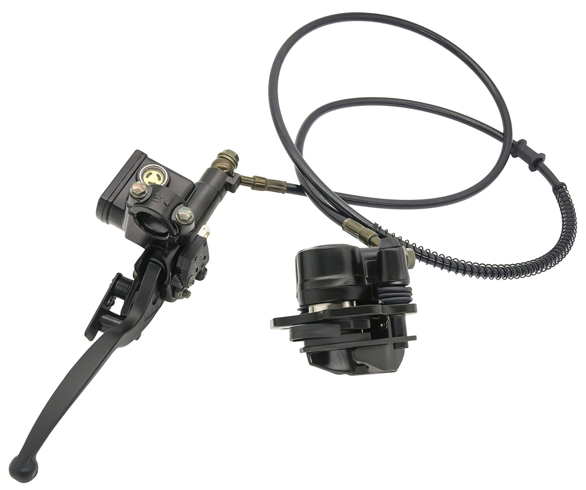 Rear Hand Hydraulic Disc Brake Left Hydraulic Brake Master Caliper Assembly Compatible for Chinese Taotao Roketa Sunl 50cc 90cc 