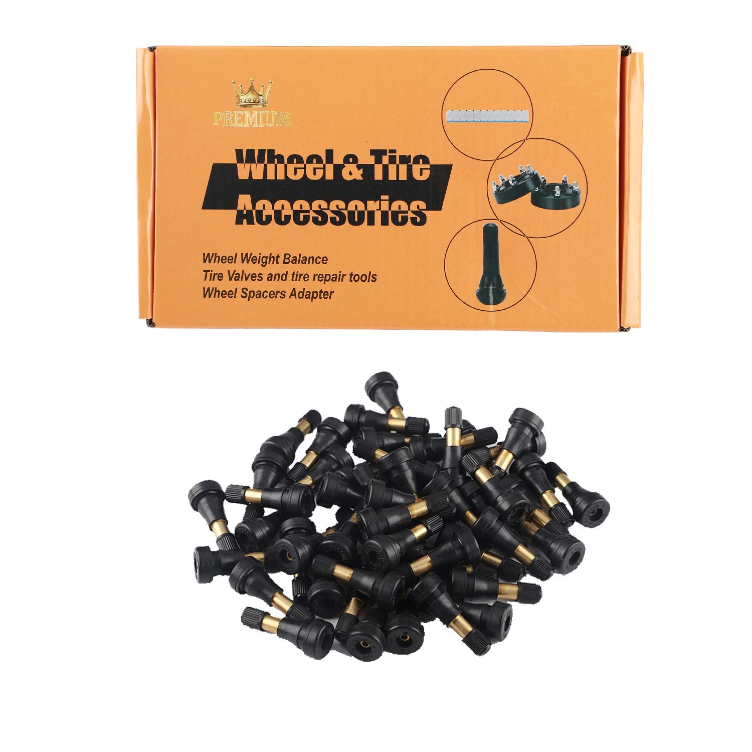 Ezisoe 50Pcs Tr600Hp High Pressure Brass Tire Valve Stem High-Pressure Tubeless Snap-In Valves Good For Larger Or Heavy-Duty Vehicle