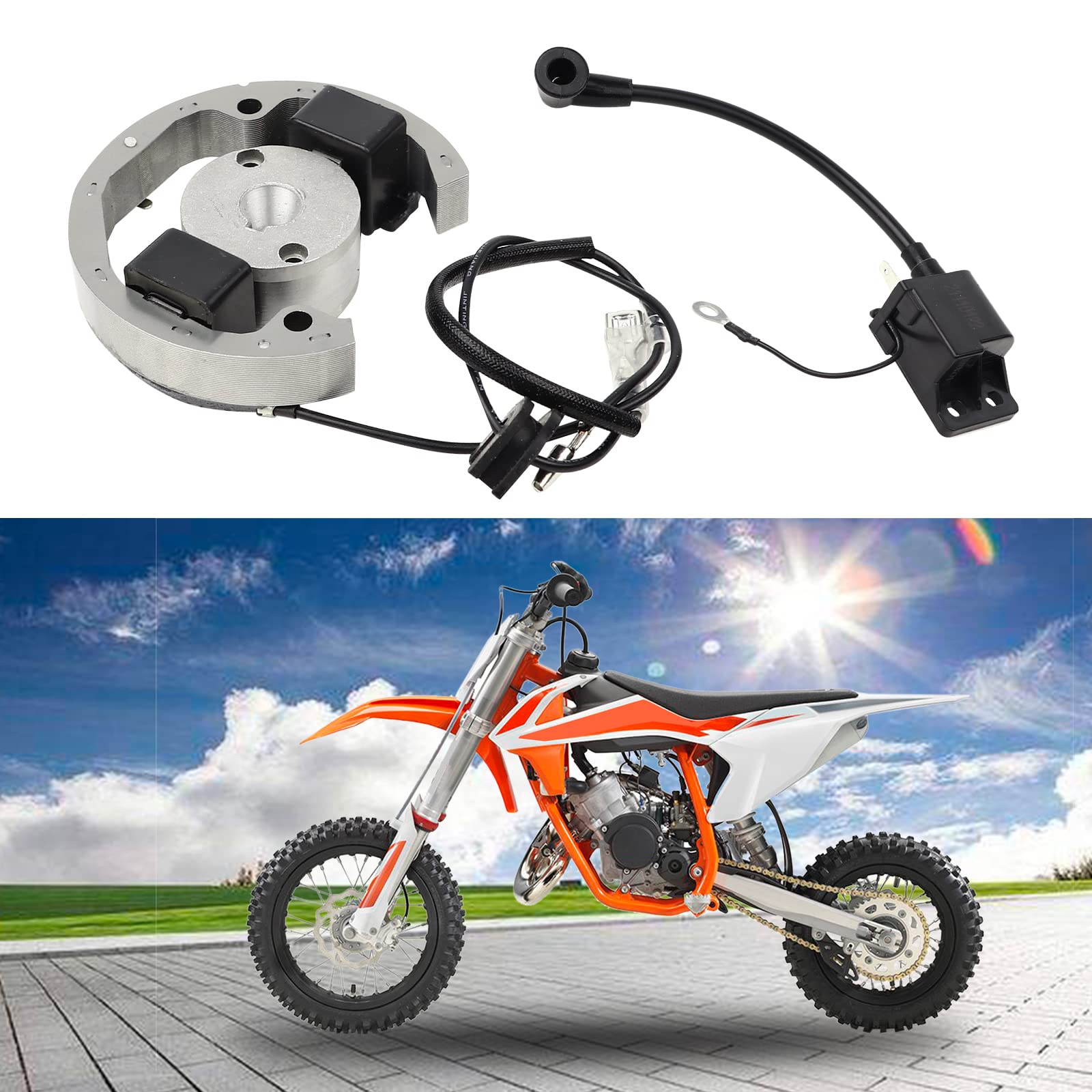 Flypig Stator Rotor Ignition Coil Stator Rotor Kit Fit For Sx L/C 50Sx Pro Junior Mini Adventure Senior Pro Pro Sr Jr New Stator