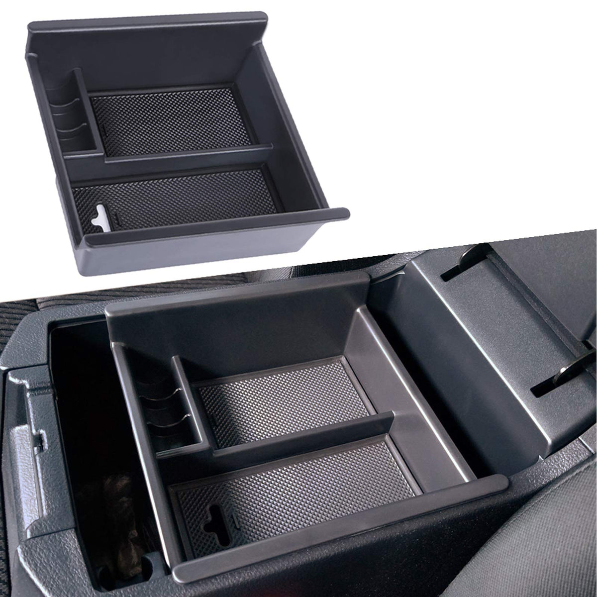 Jdmcar Center Console Organizer Compatible With Toyota 4Runner Accessories 2010-2024 And Kia Telluride (2020-2024), Insert Abs B