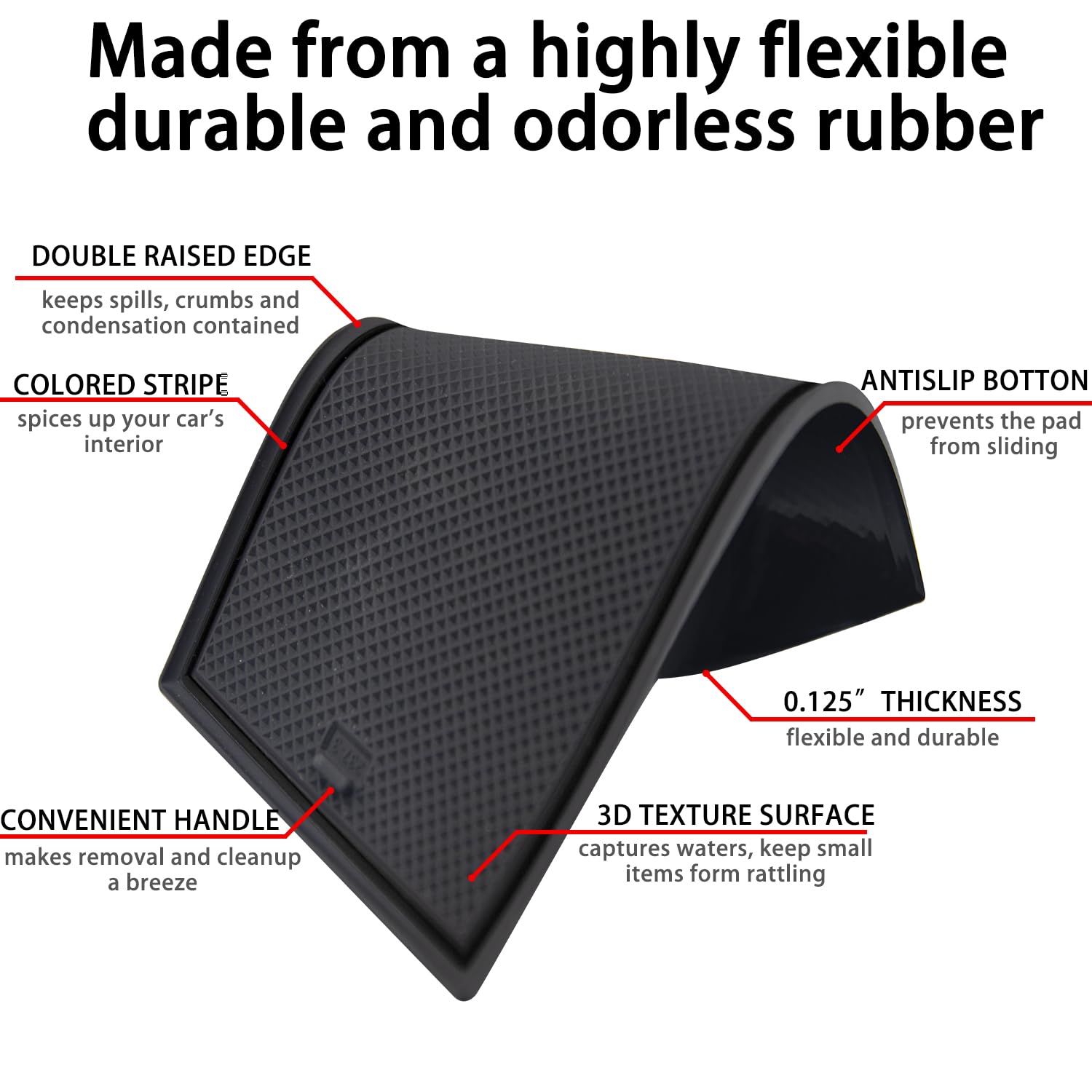 Locoy Center Console Liner For Honda Civic Accessories 11Th Gen Sedan 2022 2023 2024 2025 Cup Holder Mat, Coaster Trim, Door Slo