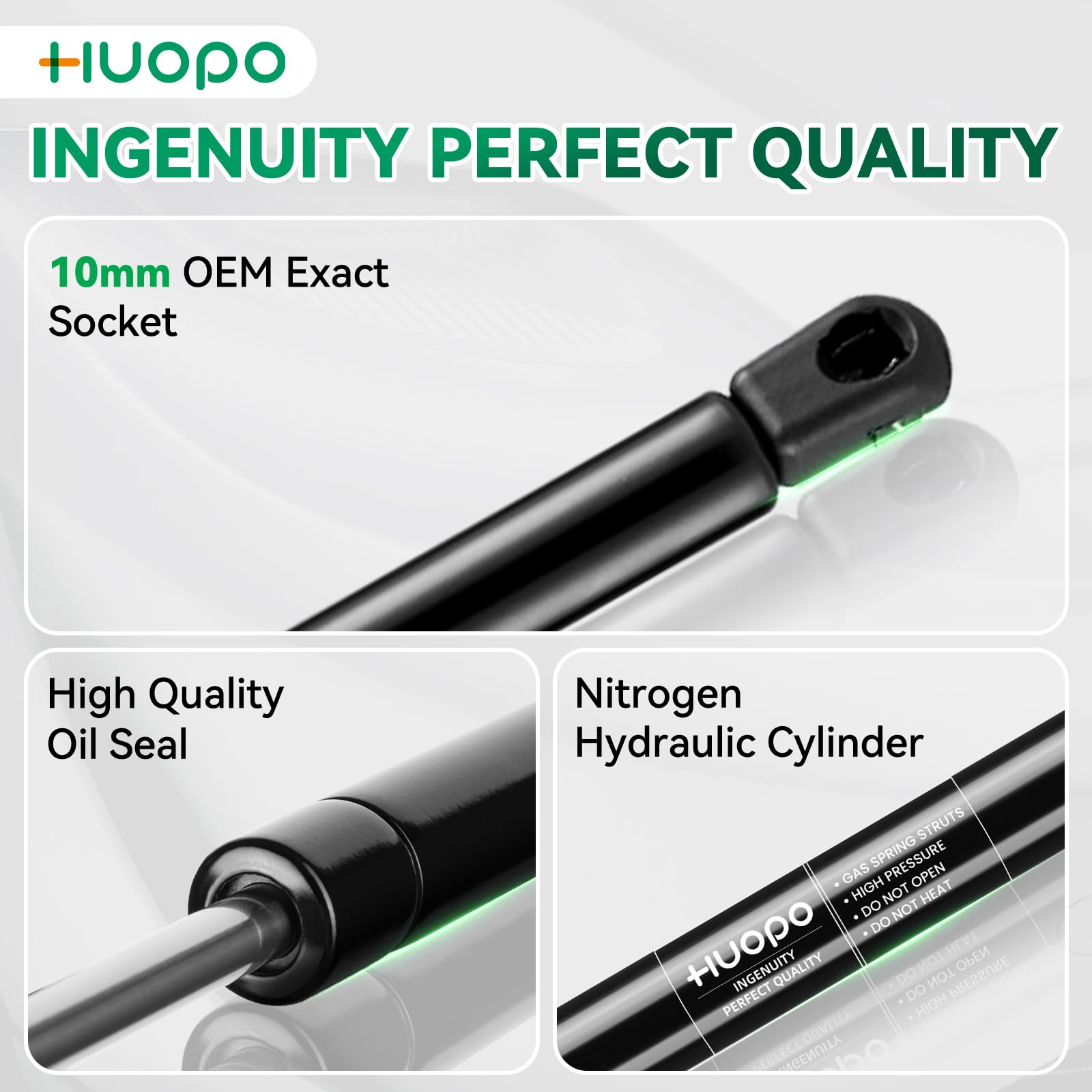 HUOPO C16-04464 13 inch 30 lb/133 N Gas Struts Shocks 13'' Lift Support for Snugtop Leer Camper Shell Topper Windows Door Truck