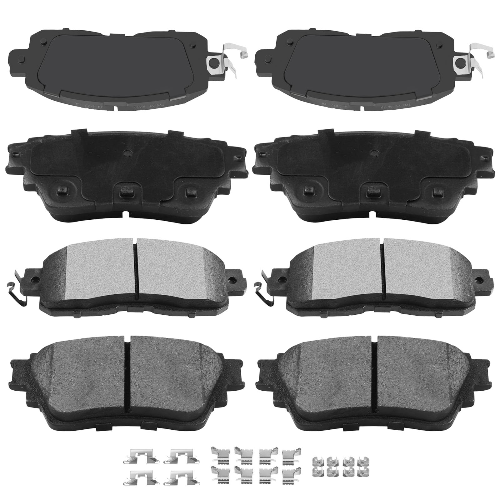 Automuto 8Pcs Front & Rear Ceramic/Semi-Metallic Disc Brake Pads Set D1650 D2200 For Nissan Altima 2019-2022