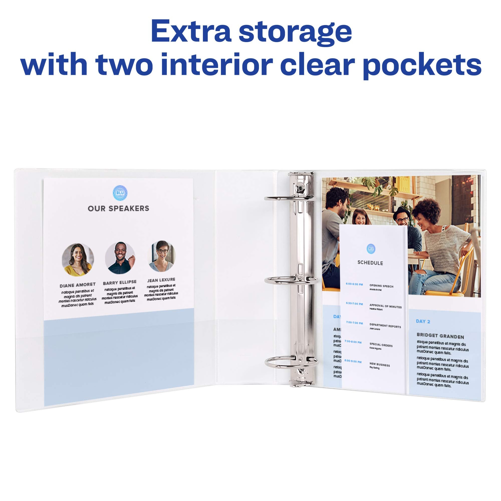 Avery Economy View 3 Ring Binder, 2'' Round Rings, 1 White Binder (05731)