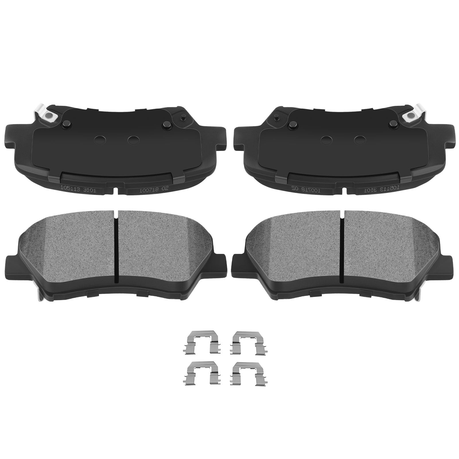 Automuto 4Pcs Front Semi-Metallic Disc Brake Pads Set D1595 For Hyundai Elantra Elantra Coupe For Kia Soul