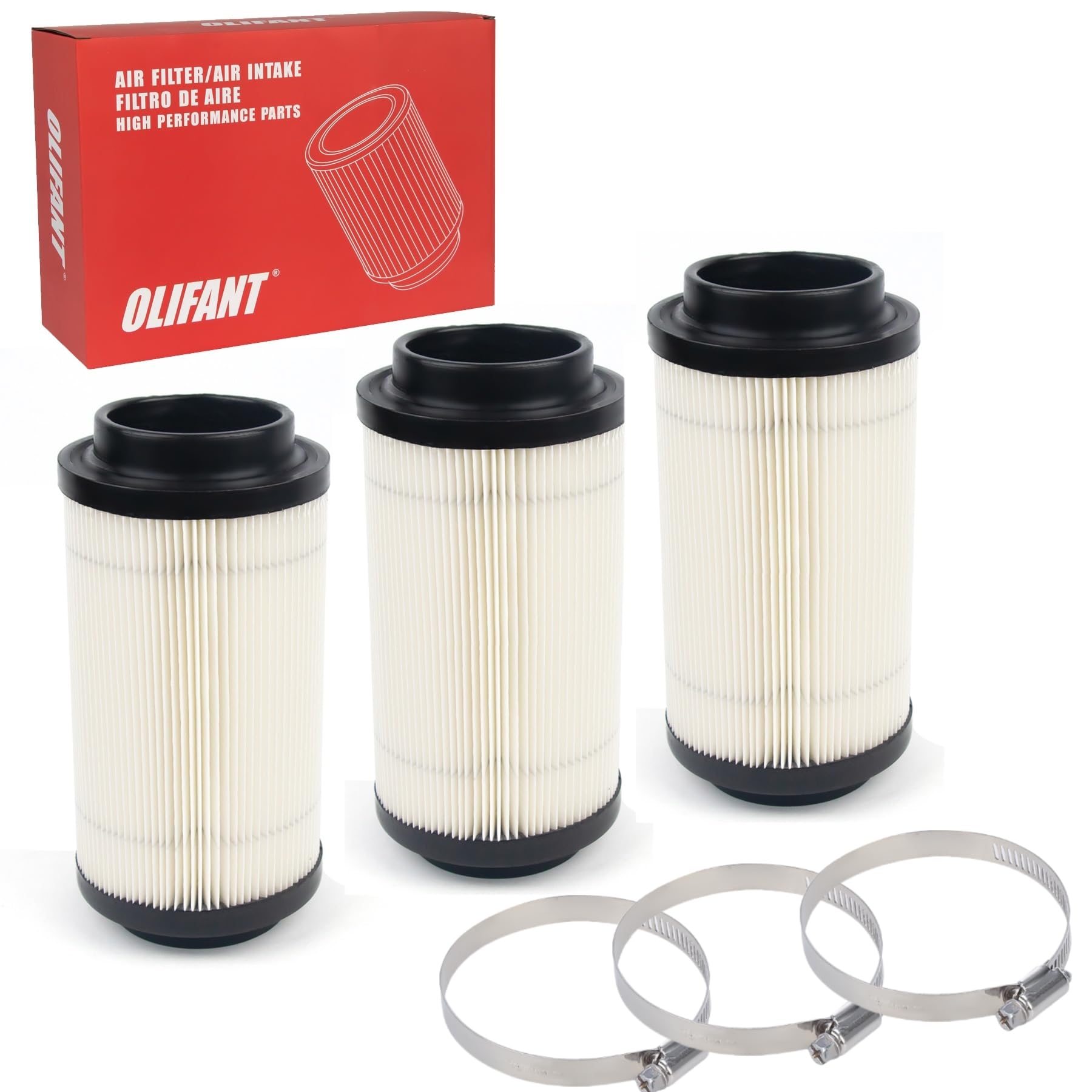 3Pcs Air Filter For Polaris Sportsman 500 570 850 335 400 450 550 600 700 800 1000 Xp/Scrambler 500 850 1000 Xp Magnum Trail Blazer Boss Diesel Air Intake 7080595 7082101