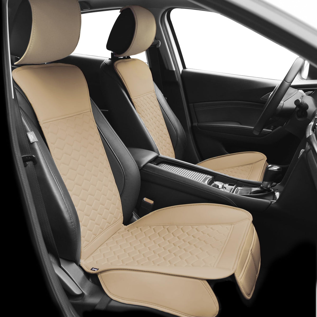 Elantrip Auto Car Seat Covers Leather Car Seat Protector For Women Airbag Compatible Diamond Pattern Pu Seat Cover Universal Fit