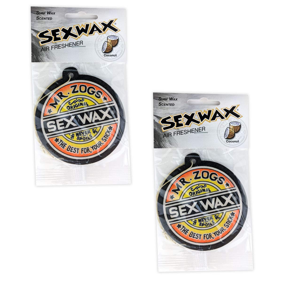 Sex Wax Air Freshener 2-Pack Coconut, Grape